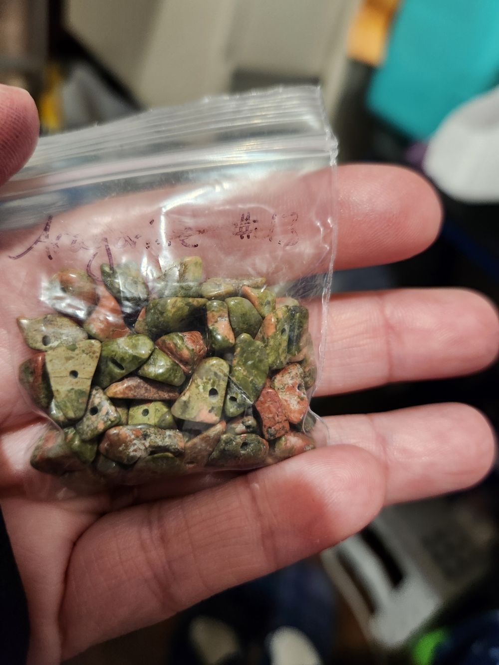 Unakite Beads, 0.9oz